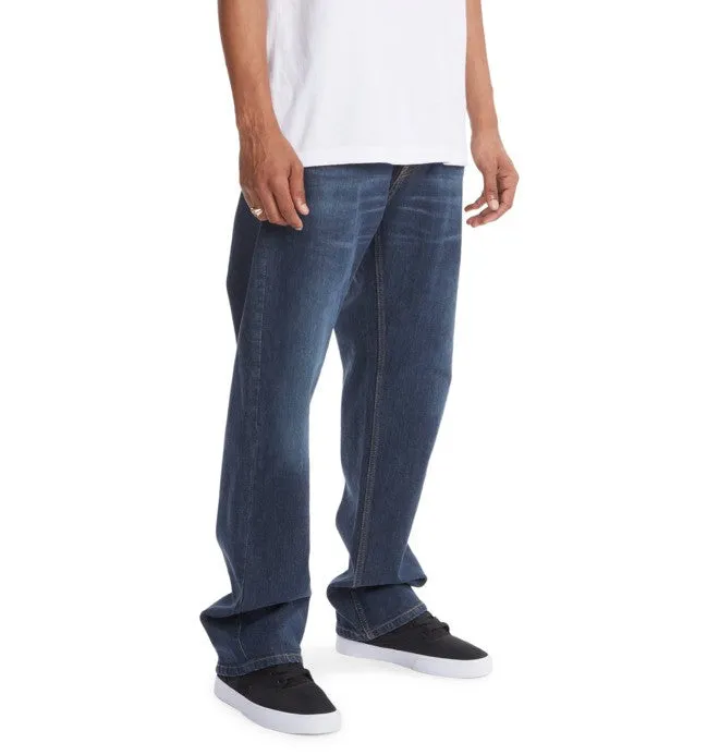 DC Worker Relaxed Fit Jeans - Dark Stone (Blue Demin)