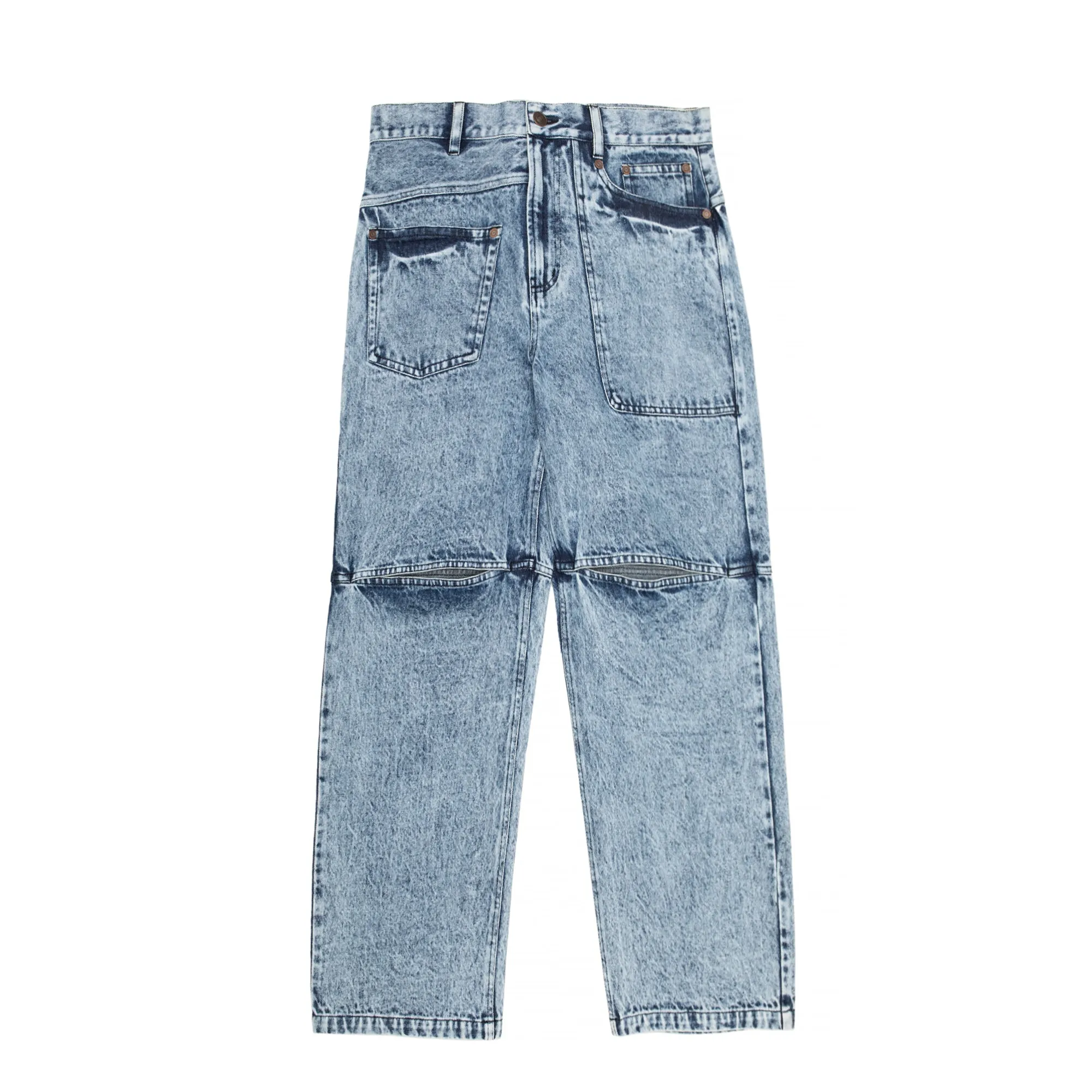 Dhruv Khapoor Mens Acid Washed Slit Jeans