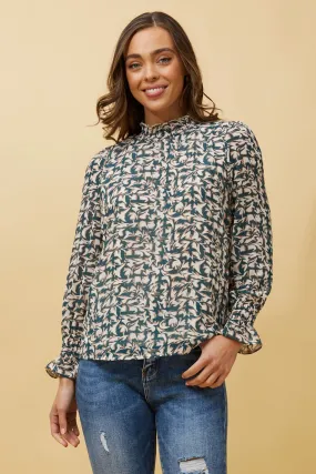 DIANA ABSTRACT PRINT BLOUSE