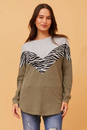 DORSET ZEBRA PRINT PANEL TOP