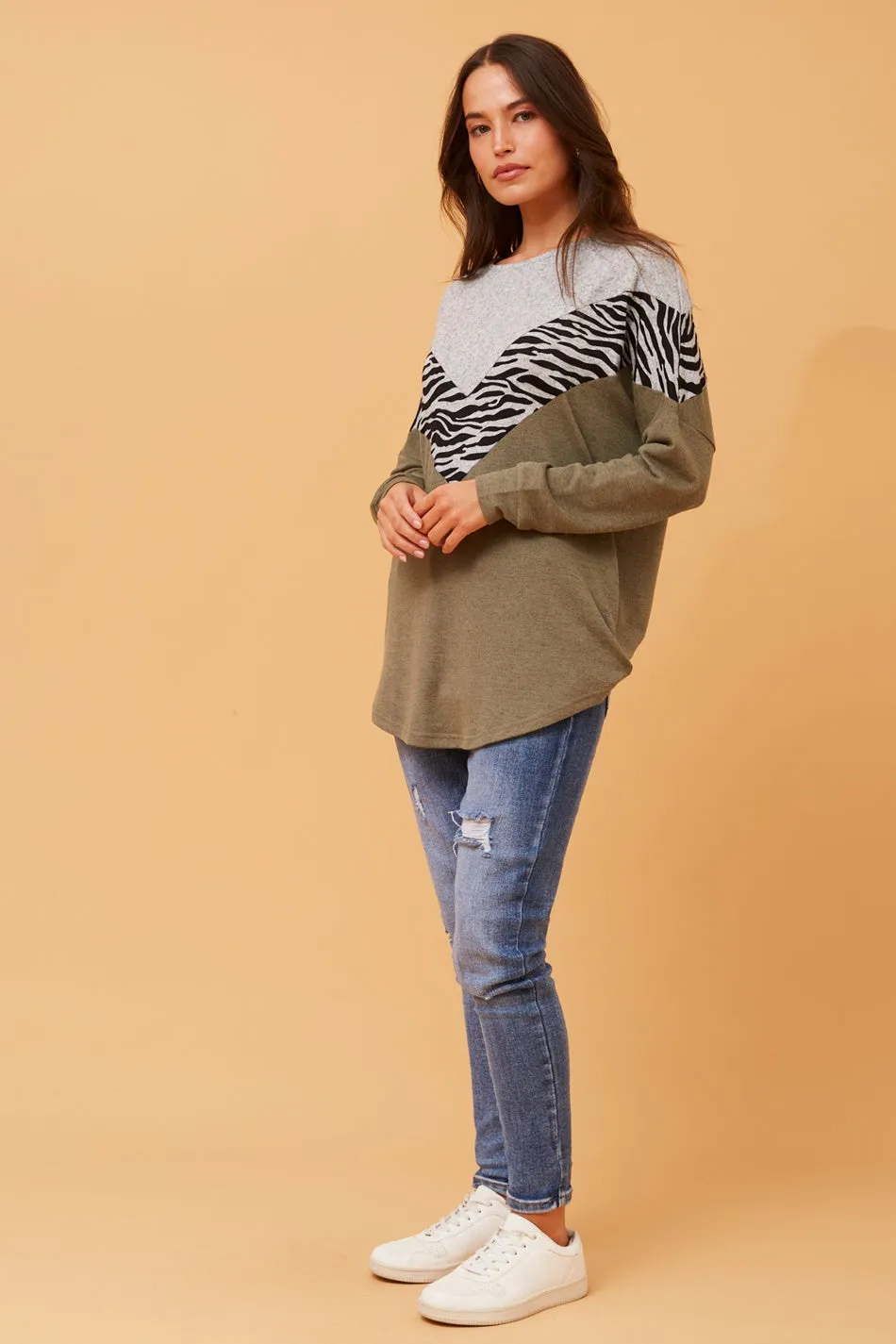 DORSET ZEBRA PRINT PANEL TOP