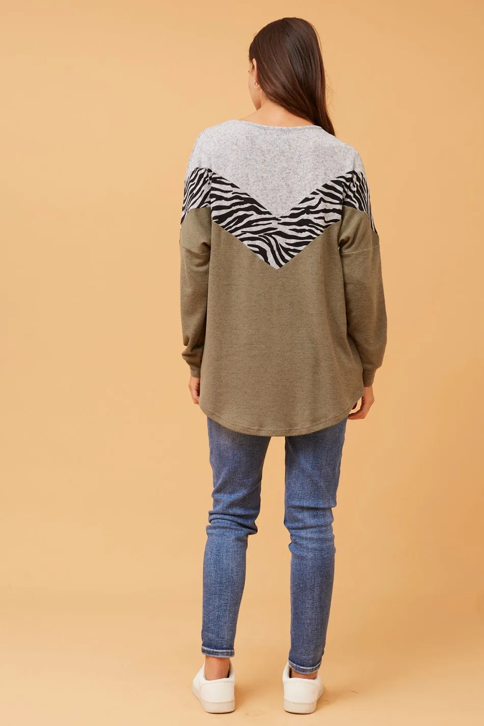 DORSET ZEBRA PRINT PANEL TOP