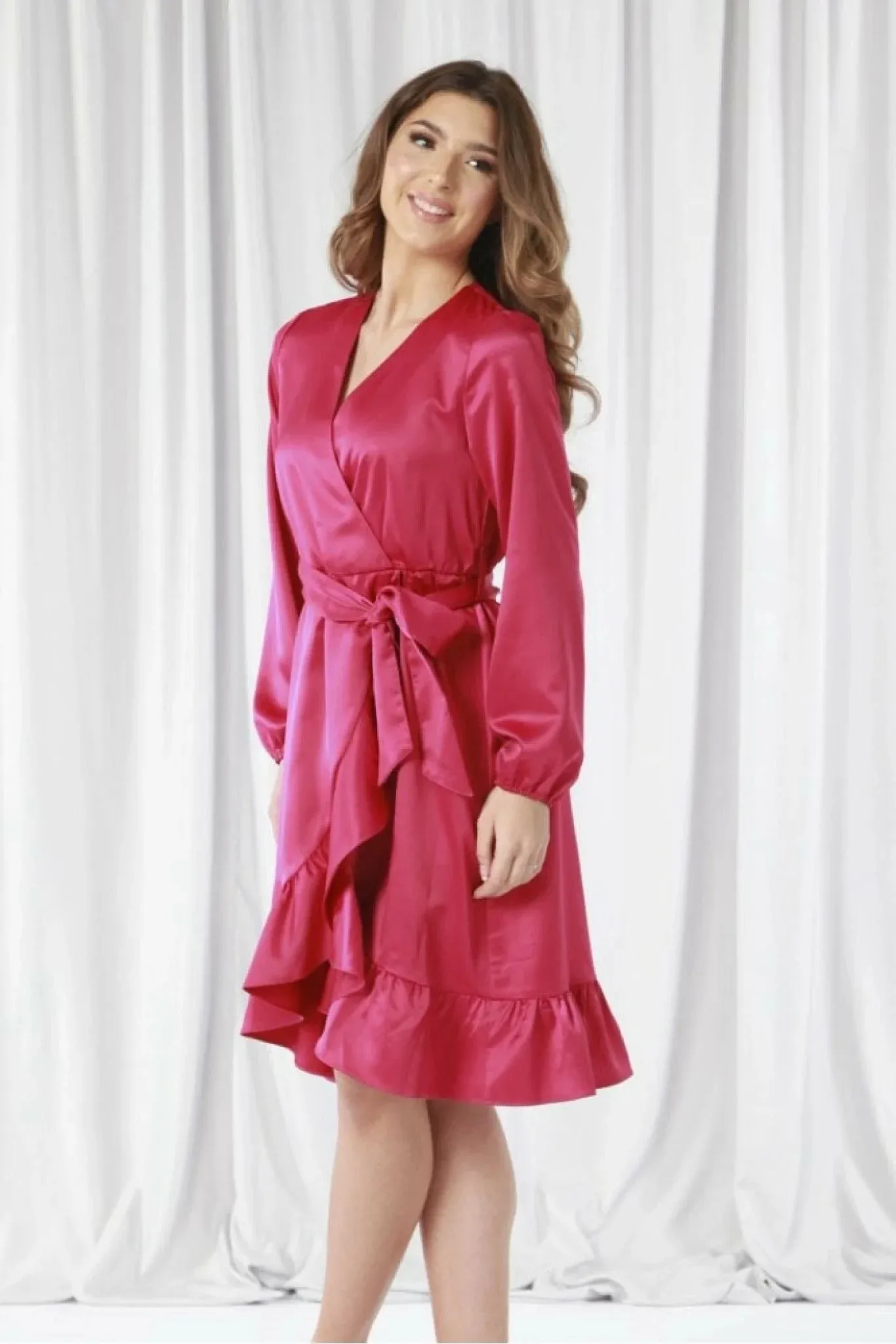 Double Second Frill Wrap Dress