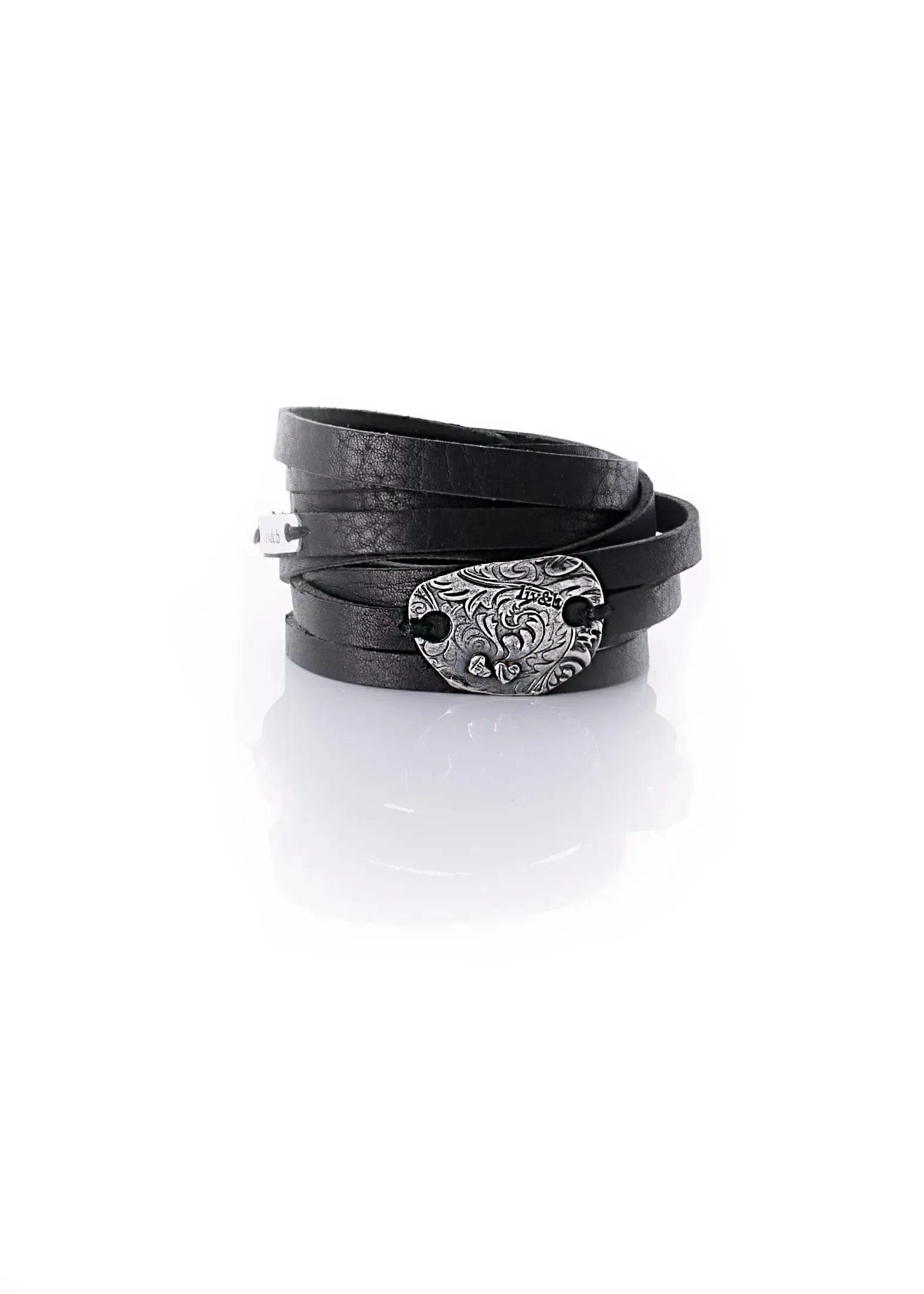 Double Wrap Leather Cuff Bracelet