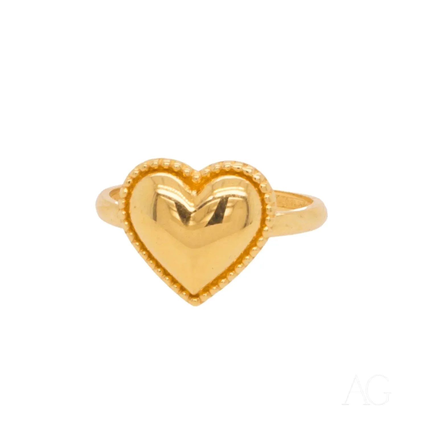 Embrace Timeless Love: The 18k Heart Ring