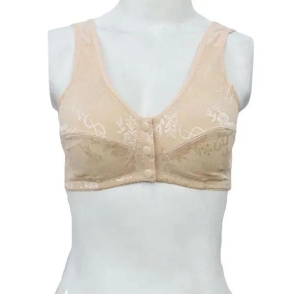 Fancy Front Open Buttoned Blouse Bra For Women