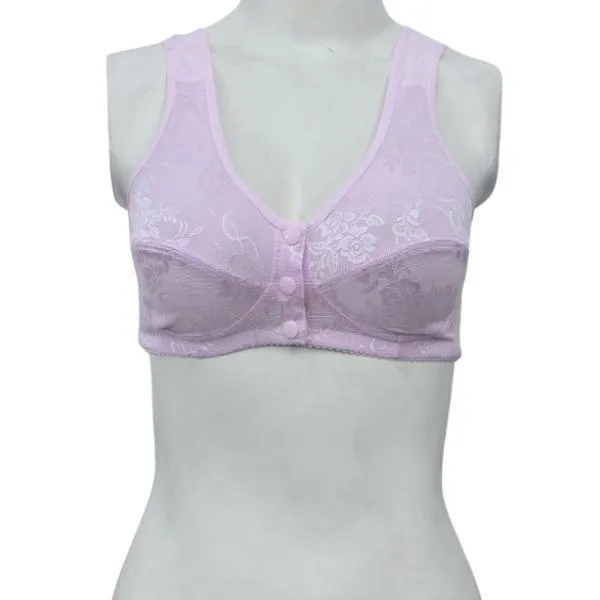 Fancy Front Open Buttoned Blouse Bra For Women