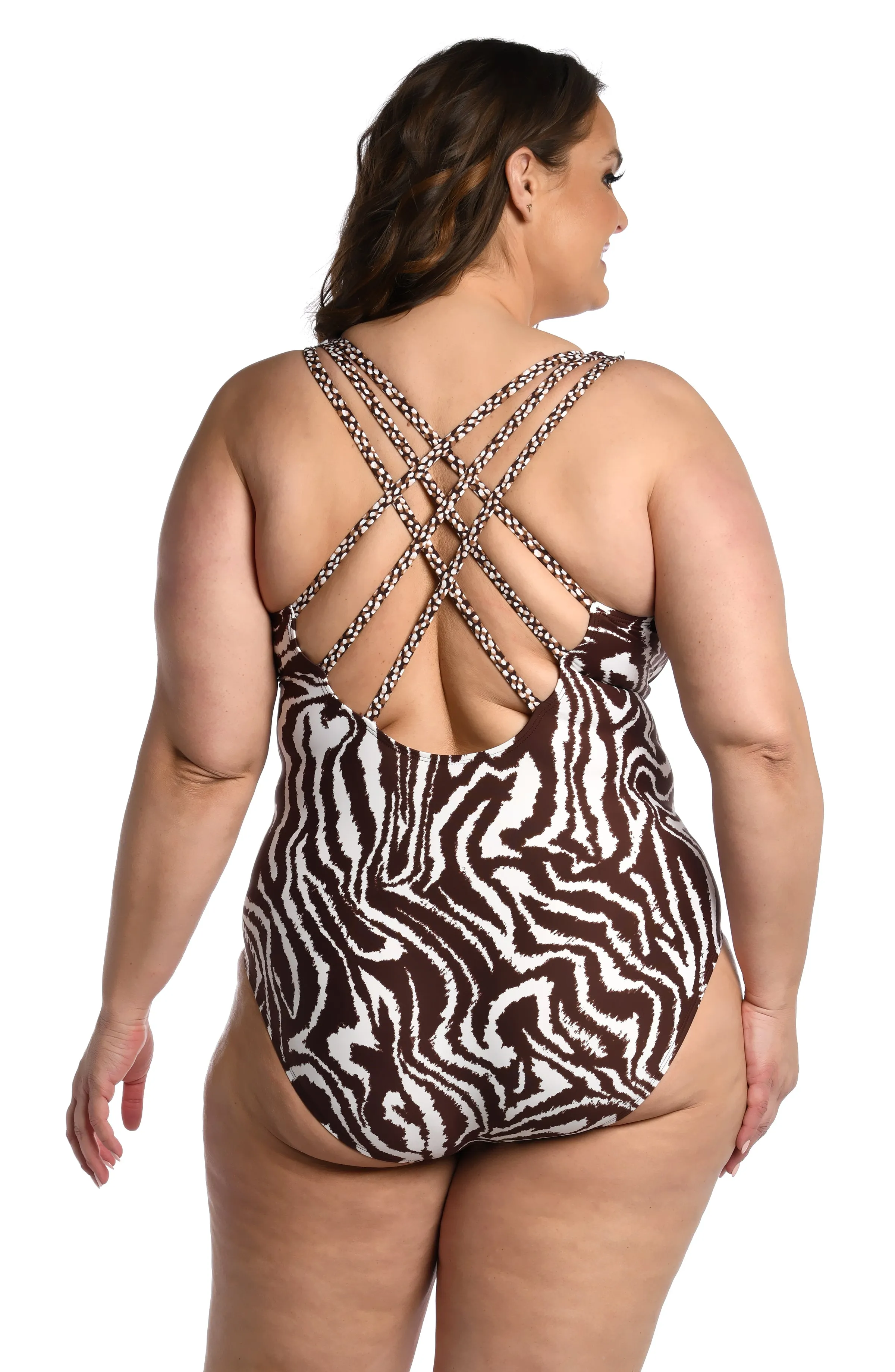 Fierce Lines Multi-Strap Cross-Back One Piece - FINAL SALE