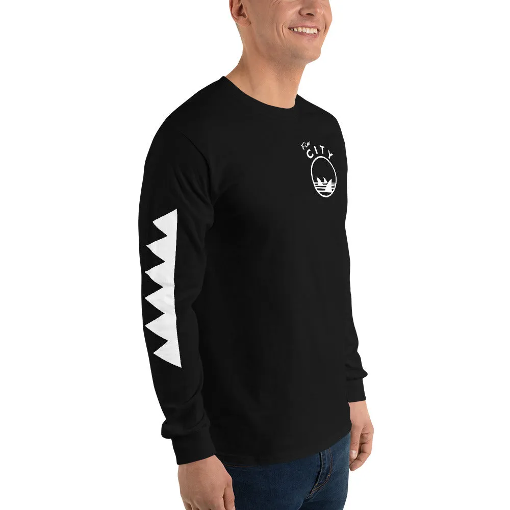 Fin City - Black Long Sleeve T-Shirt