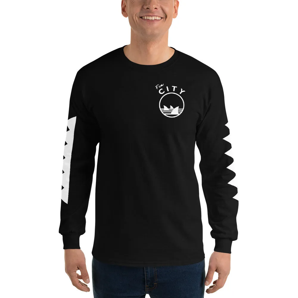 Fin City - Black Long Sleeve T-Shirt