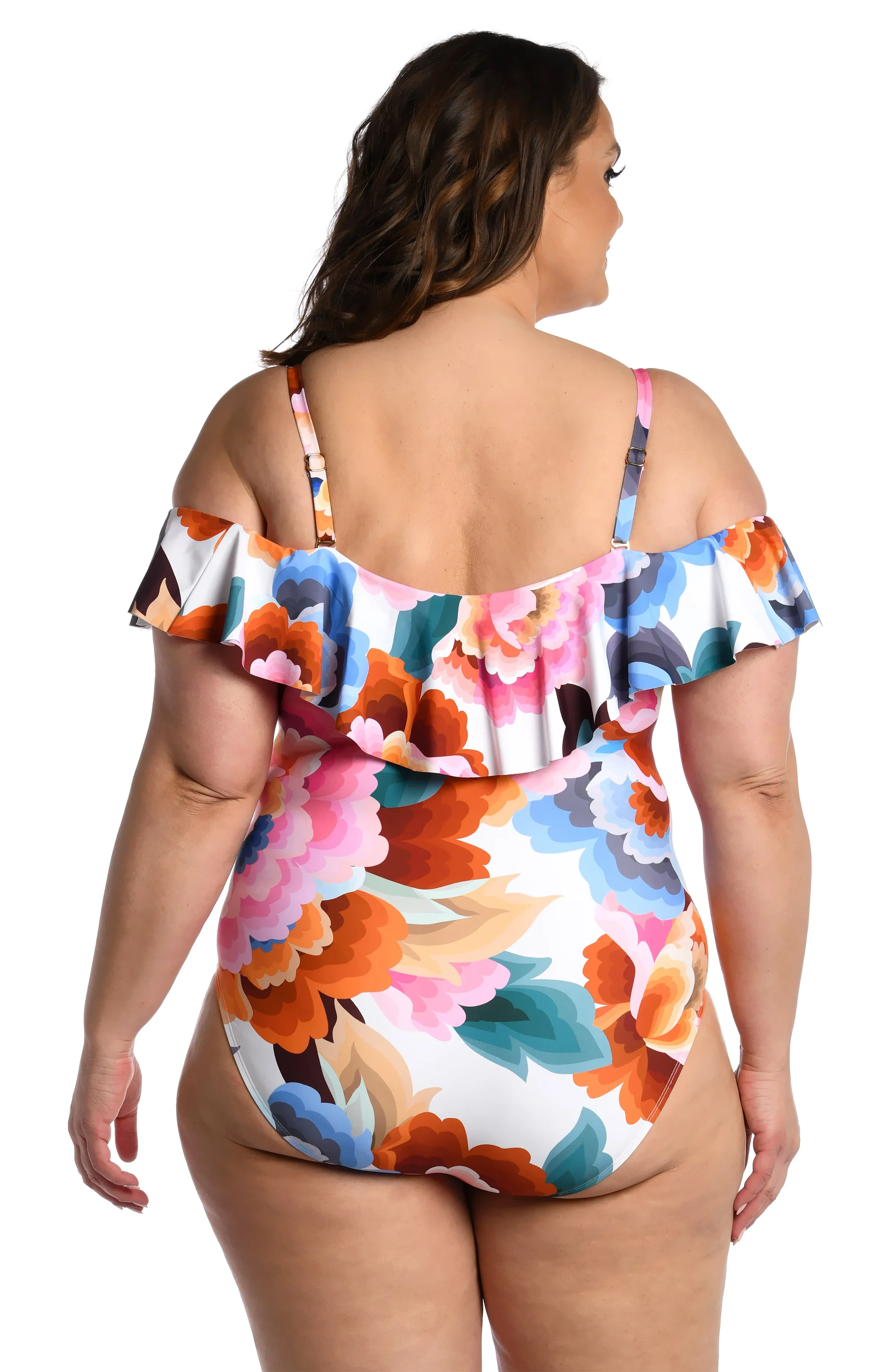 Floral Rhythm Off Shoulder Ruffle One Piece - FINAL SALE