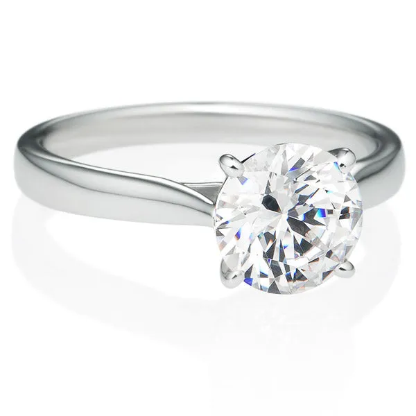 Four Prong Round Brilliant Engagement Ring [Setting Only] - EC017