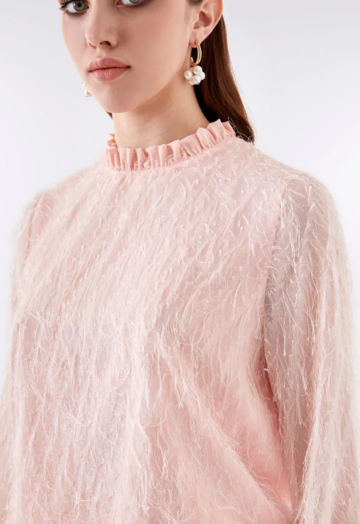 Frill Ruffle Neckline Blouse