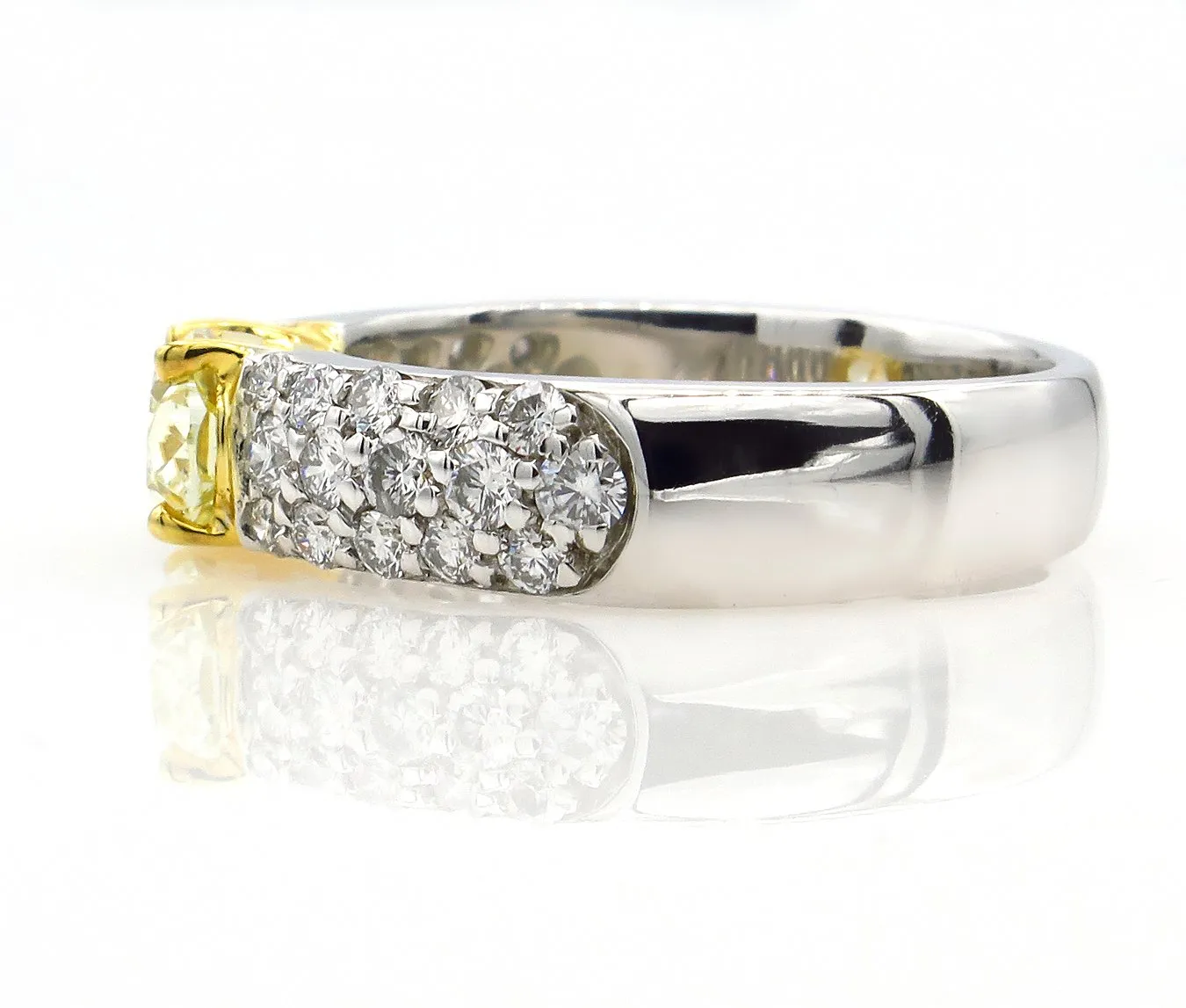 GIA Canary 1.62ct Natural Fancy Yellow OVAL Diamond Ring