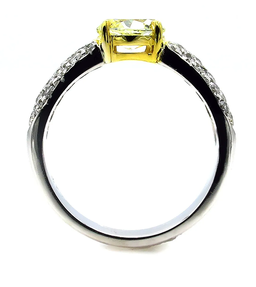 GIA Canary 1.62ct Natural Fancy Yellow OVAL Diamond Ring