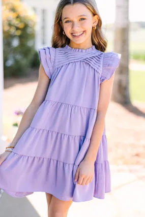 Girls: All About You Lavender Purple Ruffled Dress