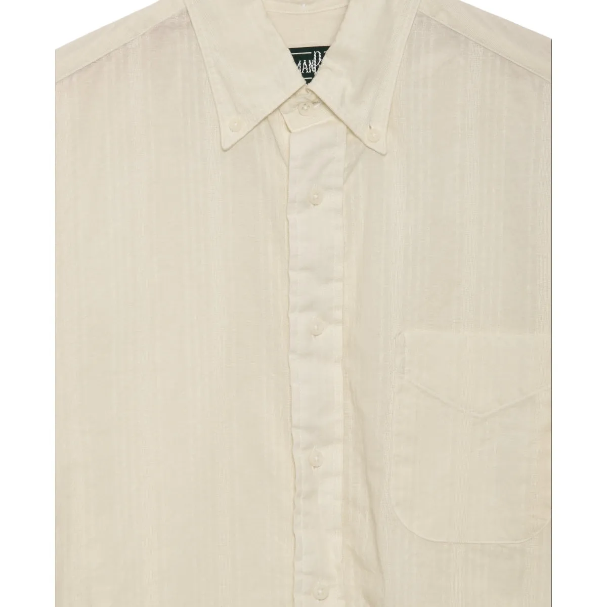 Gitman Brothers Vintage Cotton/Linen Dobby Stripe cream