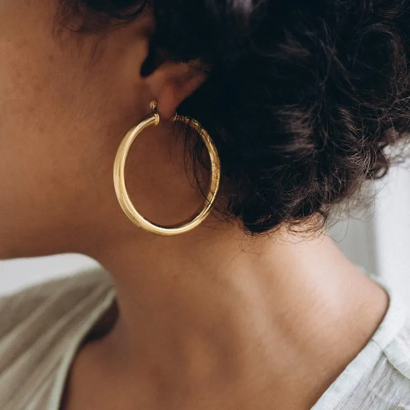 Gold Bold Hoops 30-50 mm