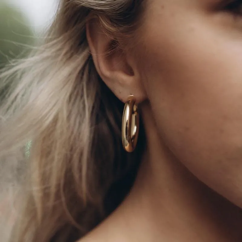 Gold Bold Hoops 30-50 mm