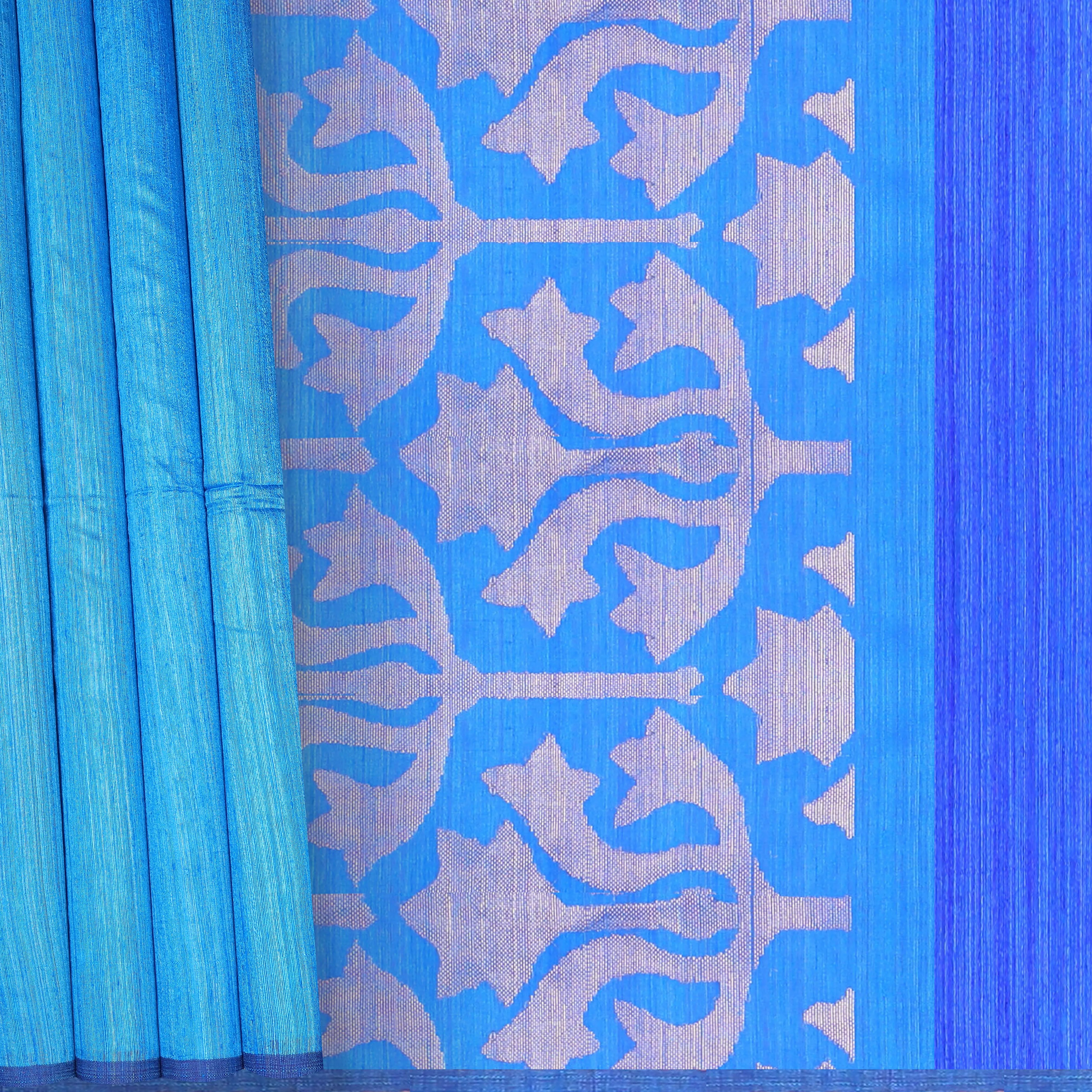 Handwoven Blue Matka Silk Saree - 1229T003872DSC