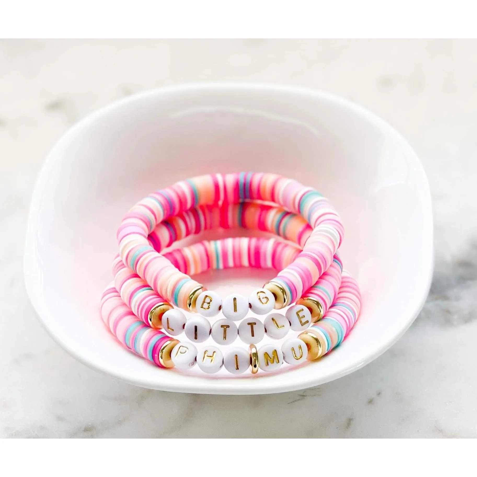 Heishi Color Pop Bracelet Custom Word