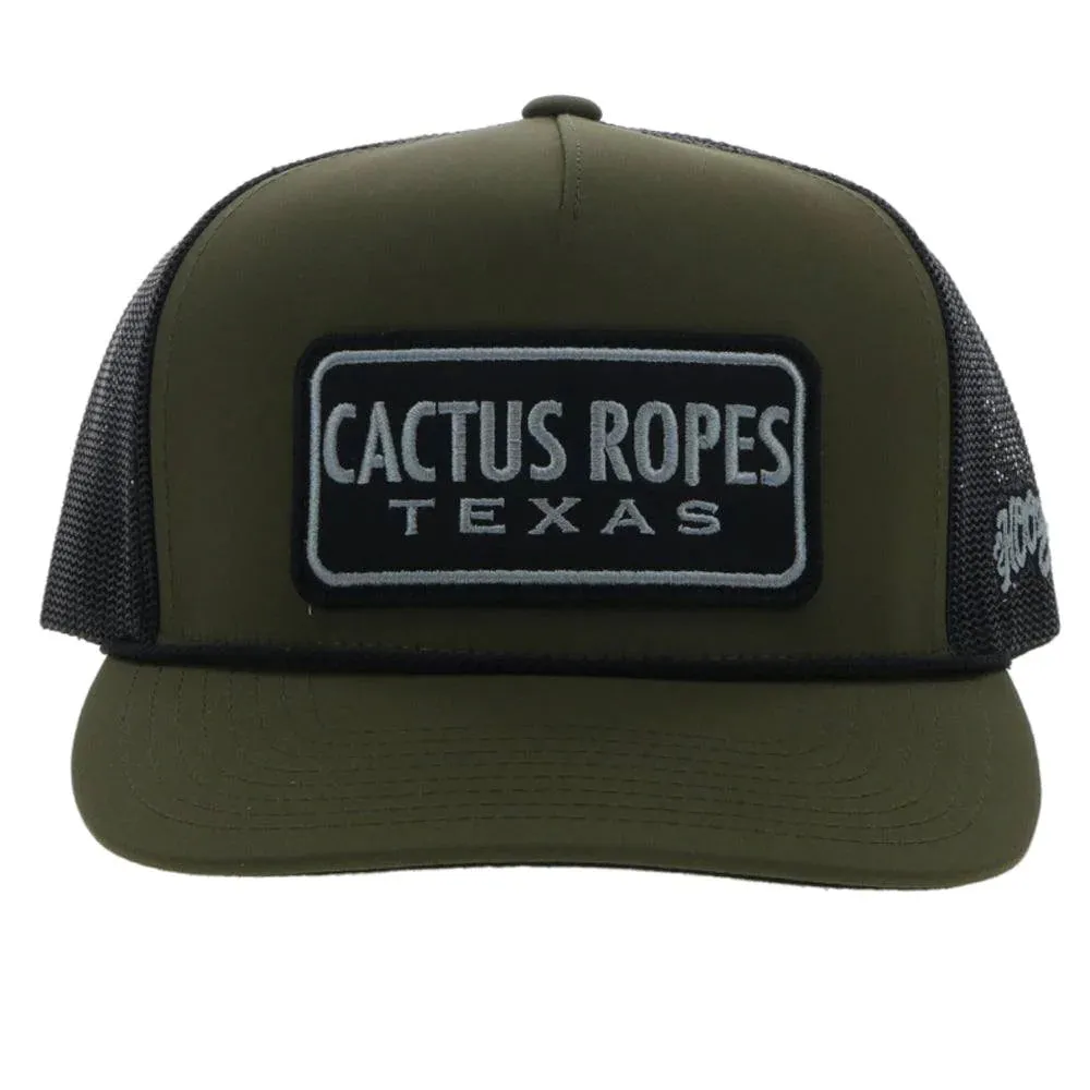 HOOEY CR087 CACTUS ROPES OLIVE/BLACK HAT