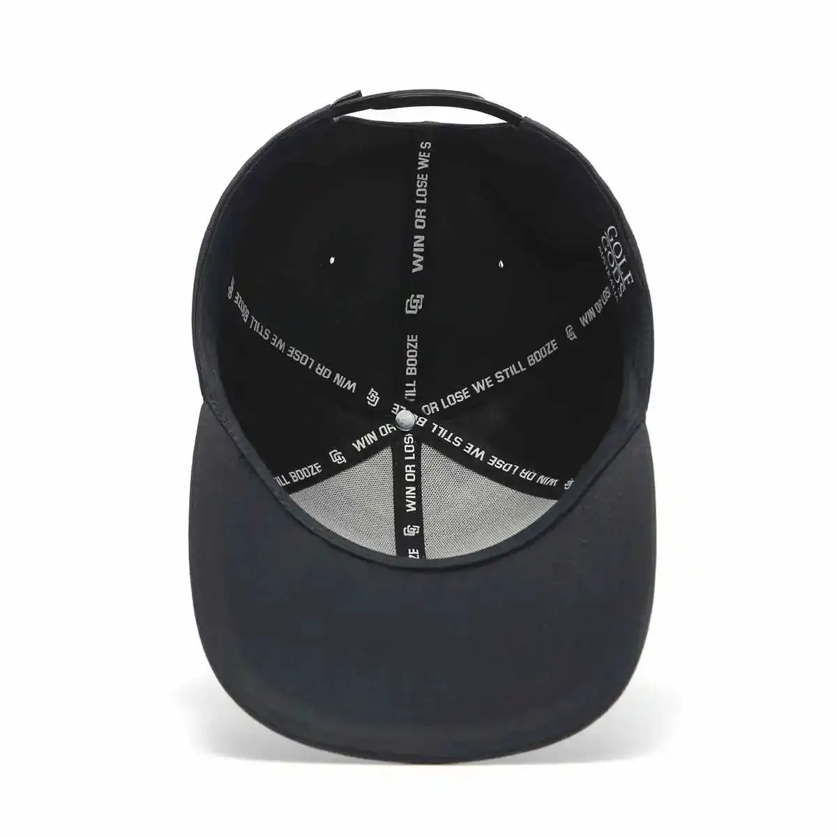 I Hate Golf Black SnapBack Golf Hat - Flat Brim