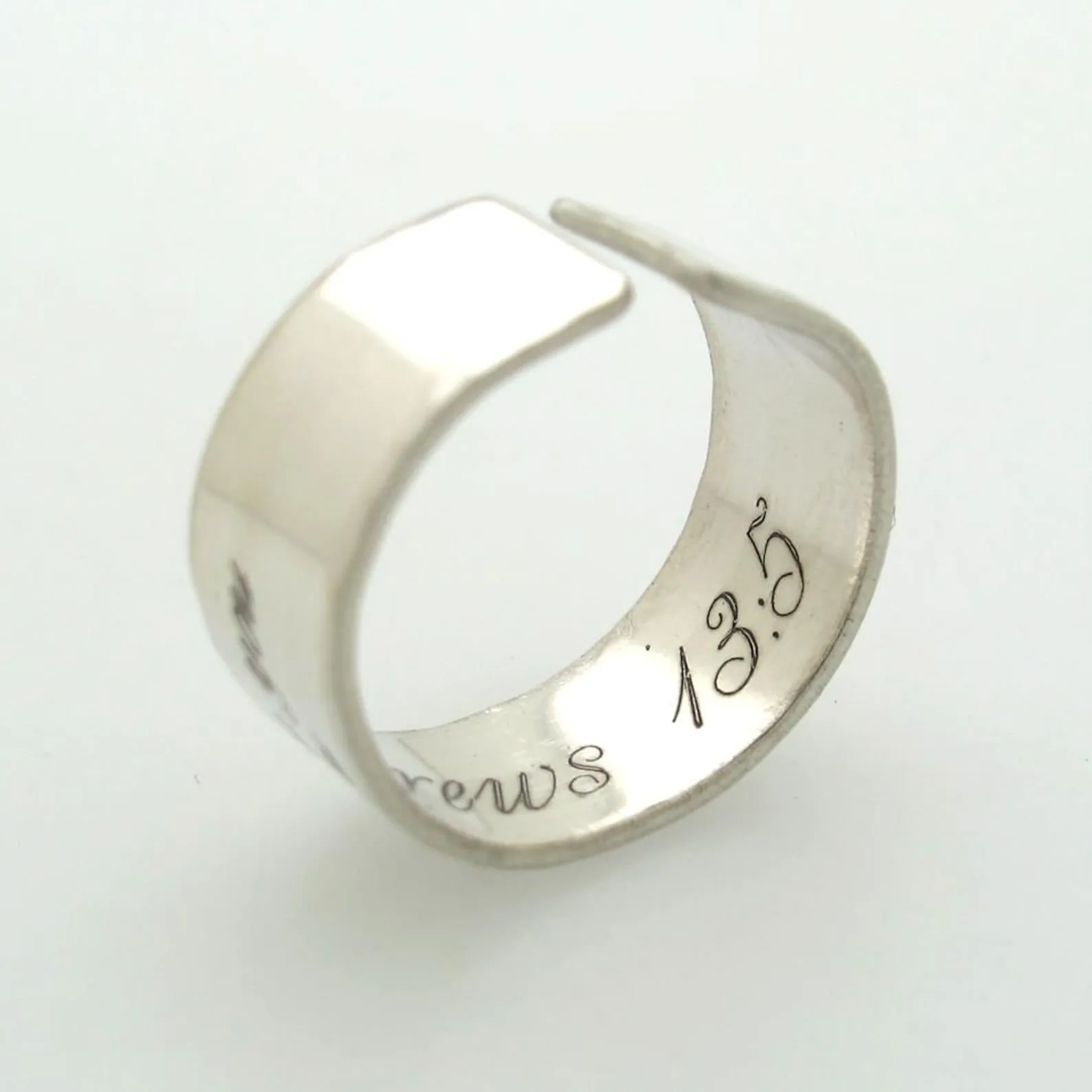 Infinity Symbol Sterling Silver Love Ring - Names Engraved Ring