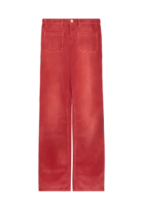 Jane Corduroy Straight-Leg Pants