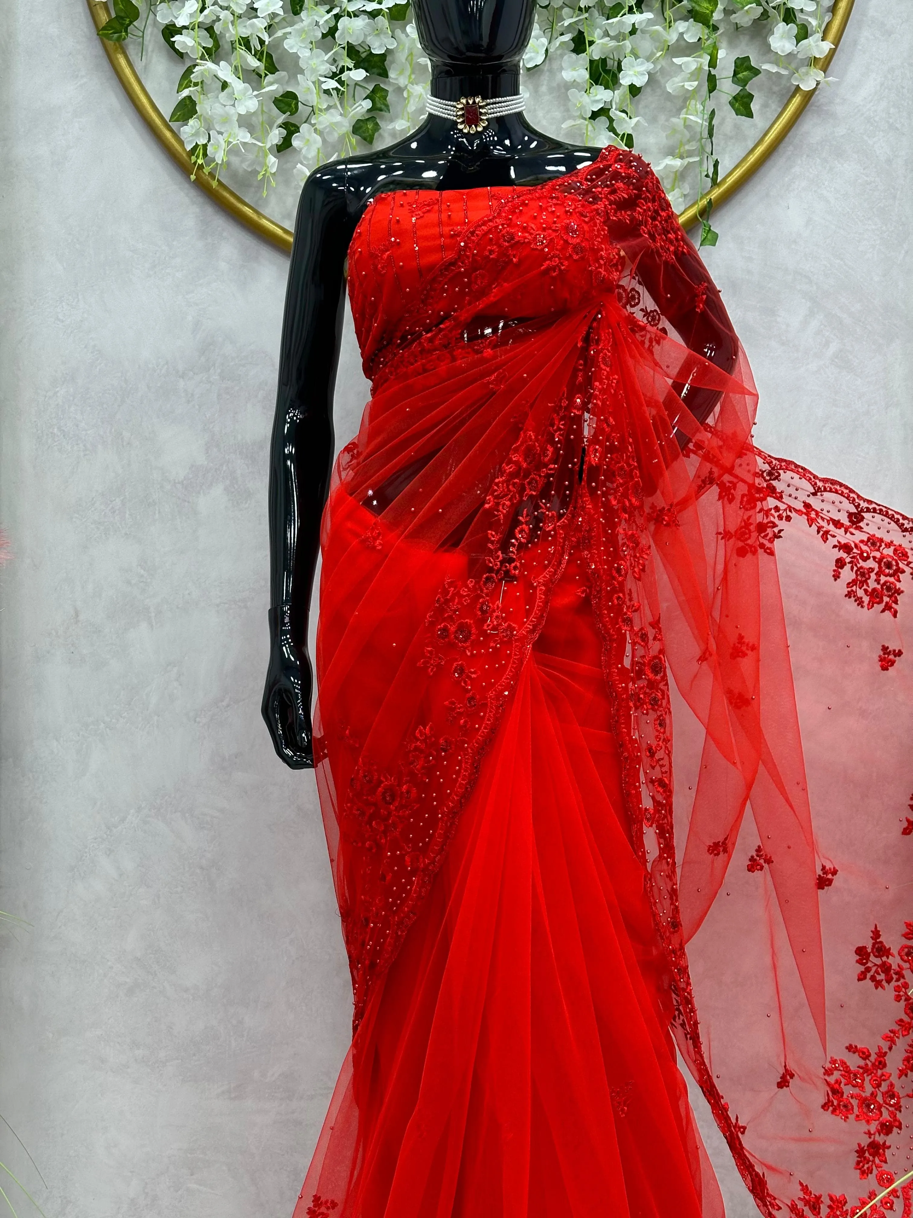 Karvachauth Special Red Color Saree for Women -967Exclusive Arrival