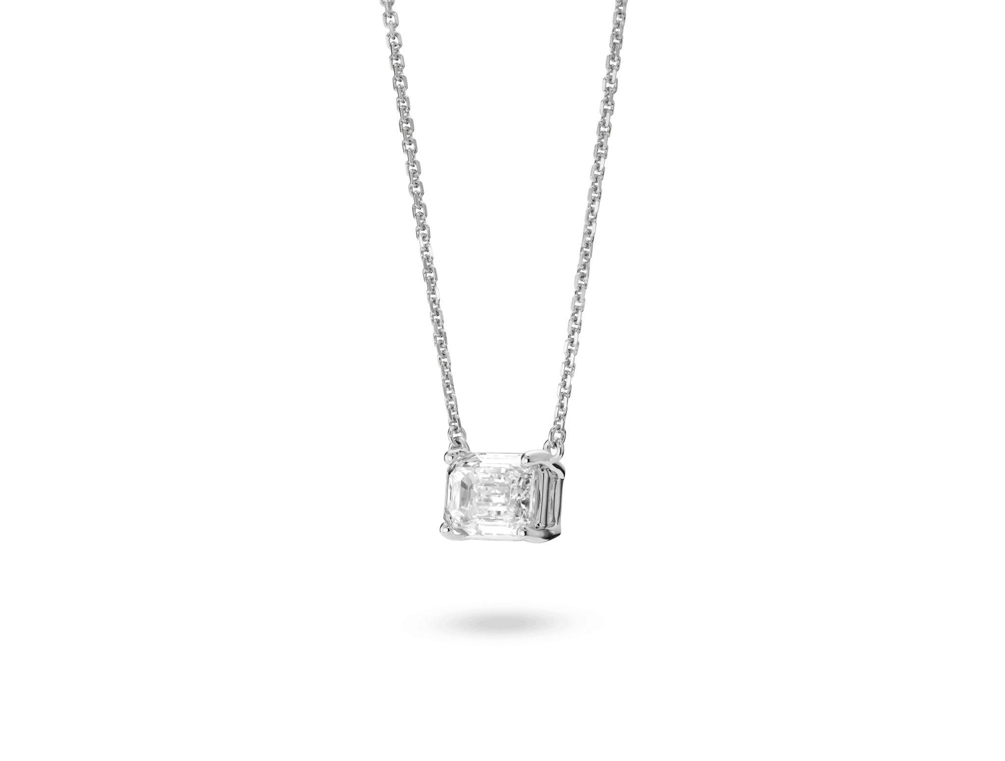 Lab-Grown Diamond 1ct. Emerald Cut Pendant | White