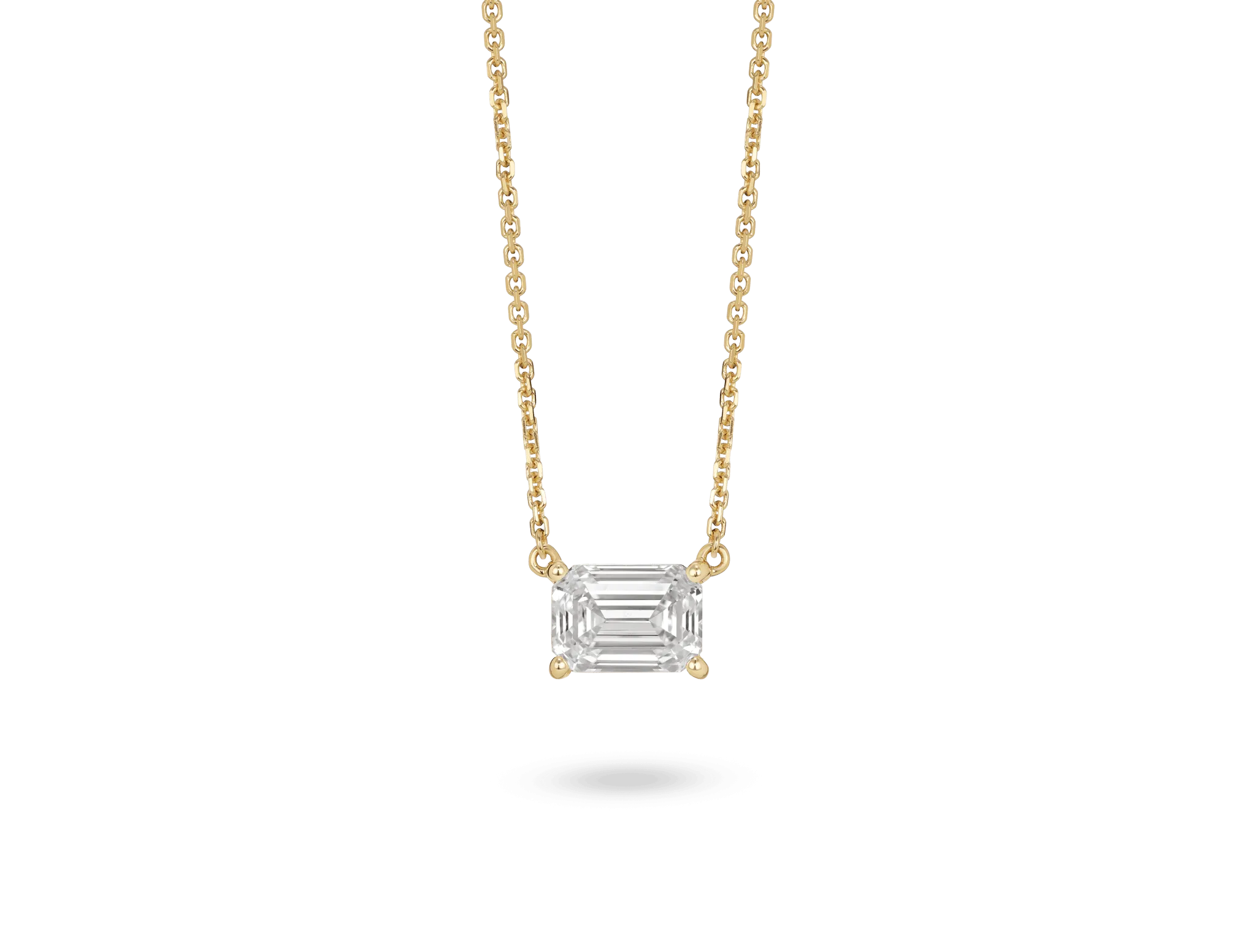 Lab-Grown Diamond 1ct. Emerald Cut Pendant | White