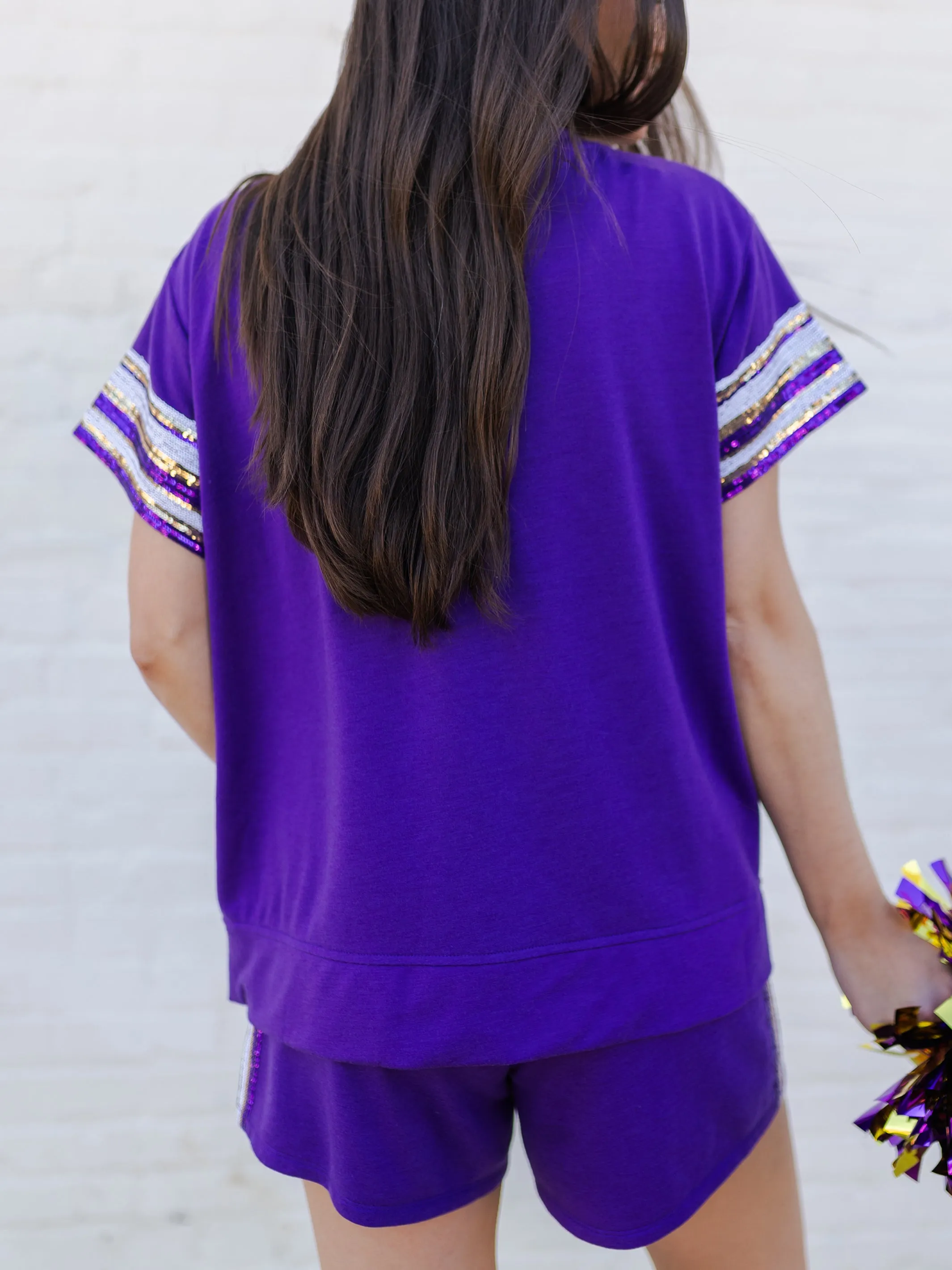 Lauren Shorts | Purple   Gold