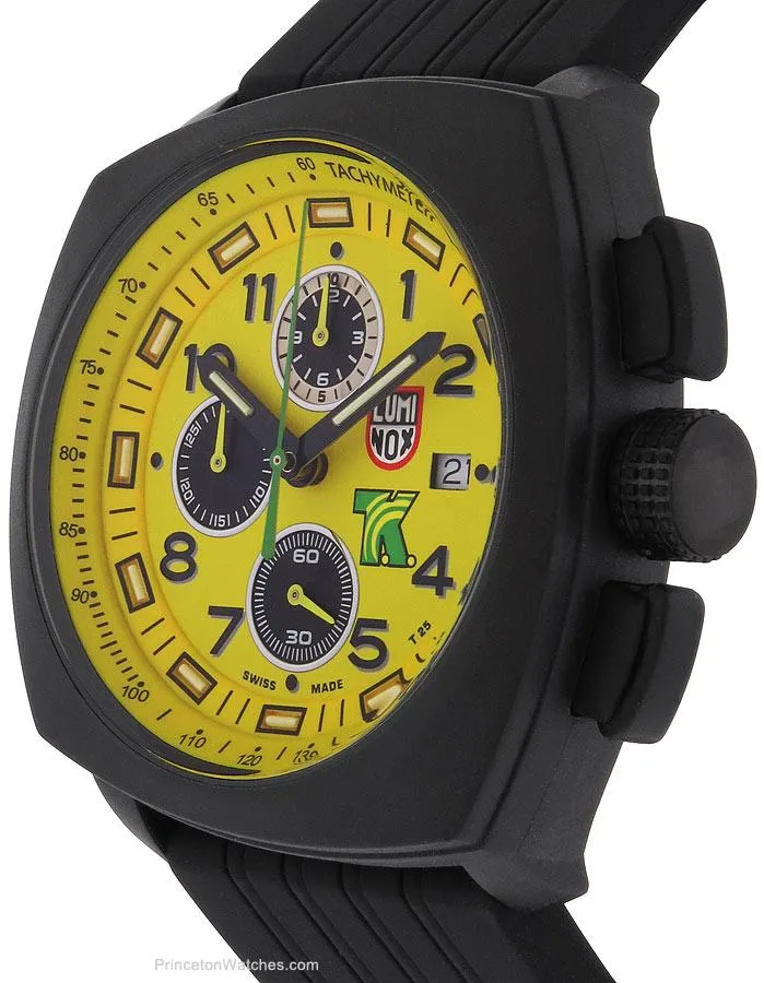 Luminox Mens Tony Kanaan PC Carbon - Yellow Dial - Black Case & Strap - 100m