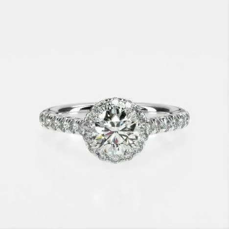 Luxe Sienna Halo Diamond Engagement Ring [Setting Only] - EC100