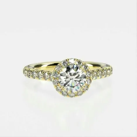 Luxe Sienna Halo Diamond Engagement Ring [Setting Only] - EC100