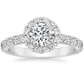 Luxe Sienna Halo Diamond Engagement Ring [Setting Only] - EC100