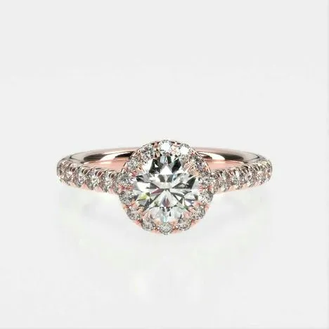 Luxe Sienna Halo Diamond Engagement Ring [Setting Only] - EC100