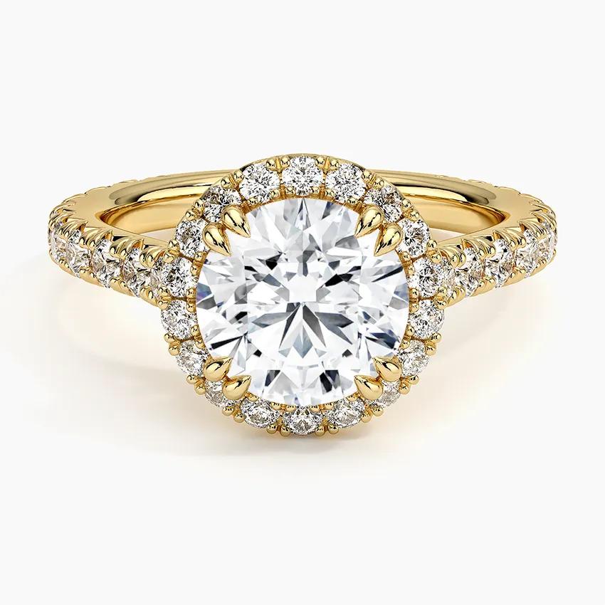 Luxe Sienna Halo Diamond Engagement Ring [Setting Only] - EC100