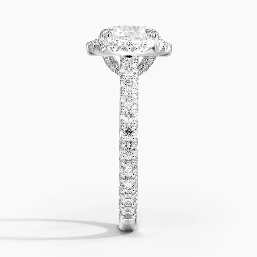 Luxe Sienna Halo Diamond Engagement Ring [Setting Only] - EC100