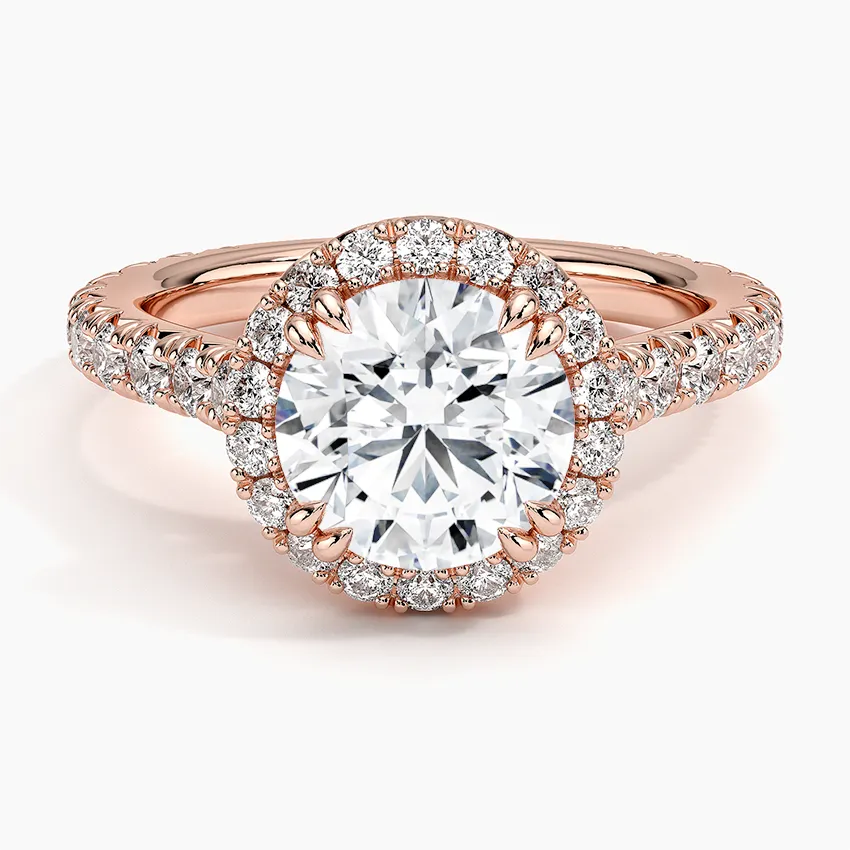 Luxe Sienna Halo Diamond Engagement Ring [Setting Only] - EC100