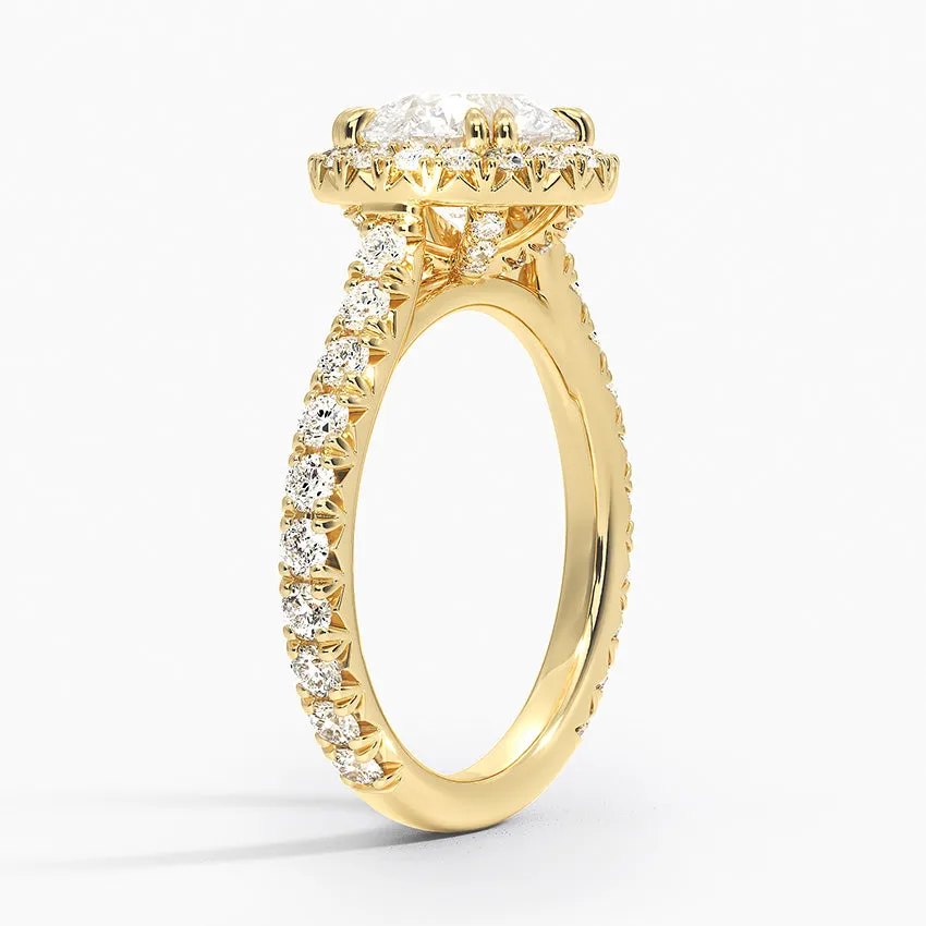 Luxe Sienna Halo Diamond Engagement Ring [Setting Only] - EC100