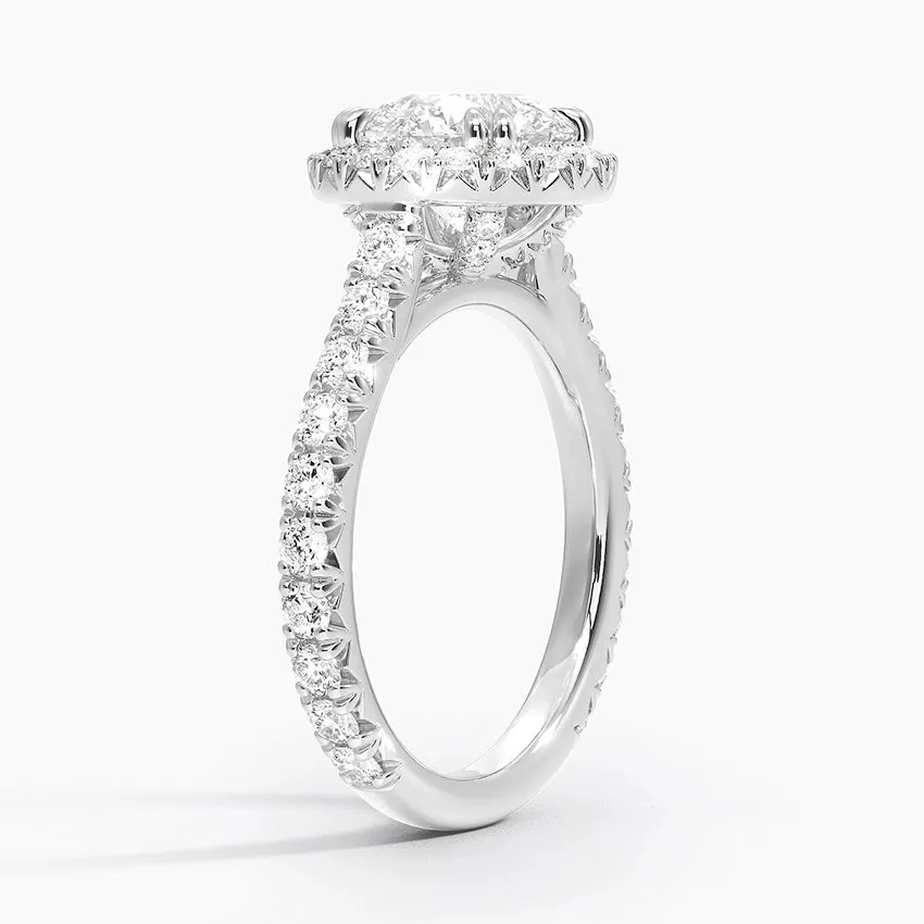 Luxe Sienna Halo Diamond Engagement Ring [Setting Only] - EC100