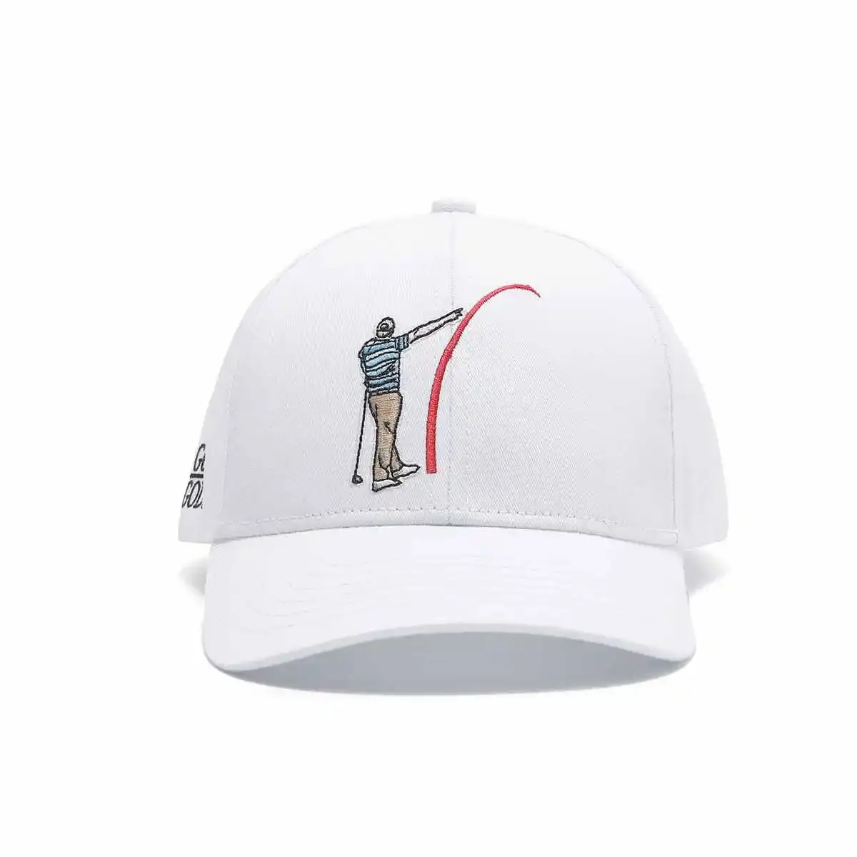 Mad Slicer White SnapBack Golf Hat - Curved Brim