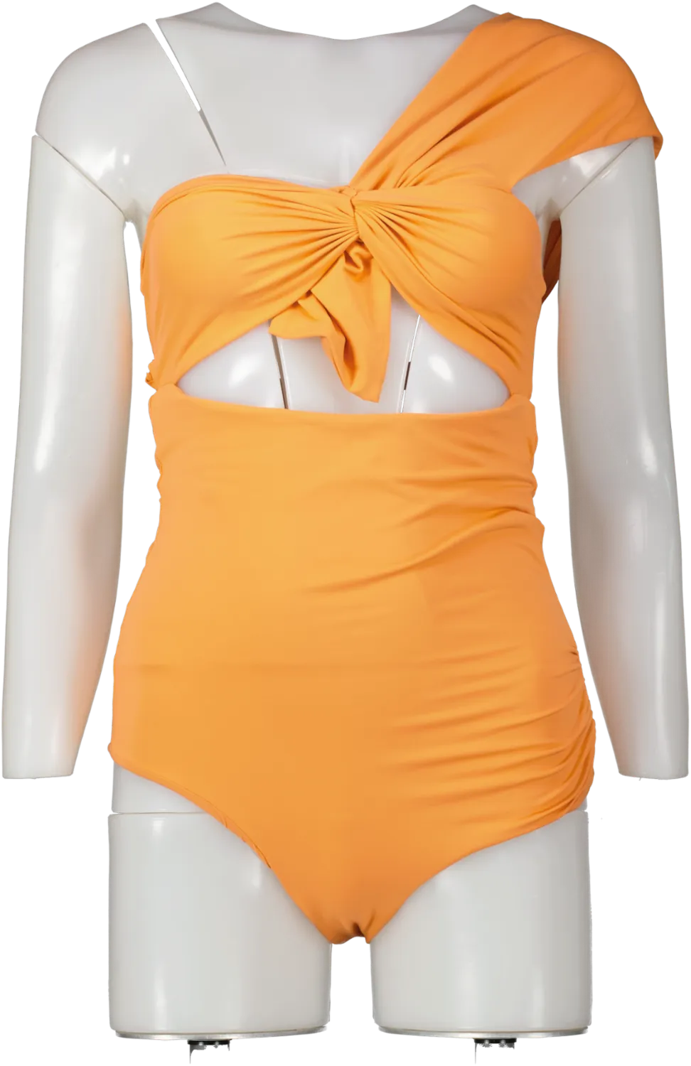 Marysia Orange Venice One-shoulder Cutout Swimsuit UK S