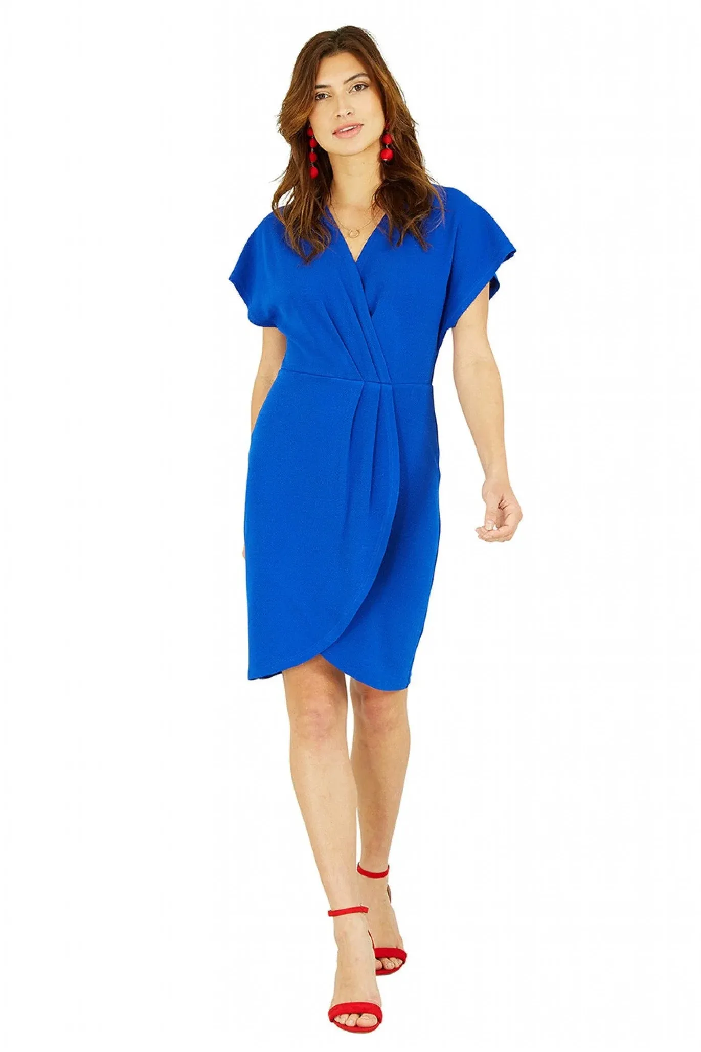 Mela London Blue Wrap Front Dress