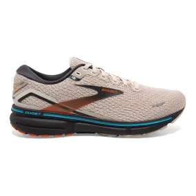 Men's Brooks Ghost 15, White Sand/Red Orange/Blue, 7.5 D Medium