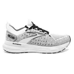 Men's Brooks Glycerin StealthFit 20, White/Grey/Black, 7.5 D Medium