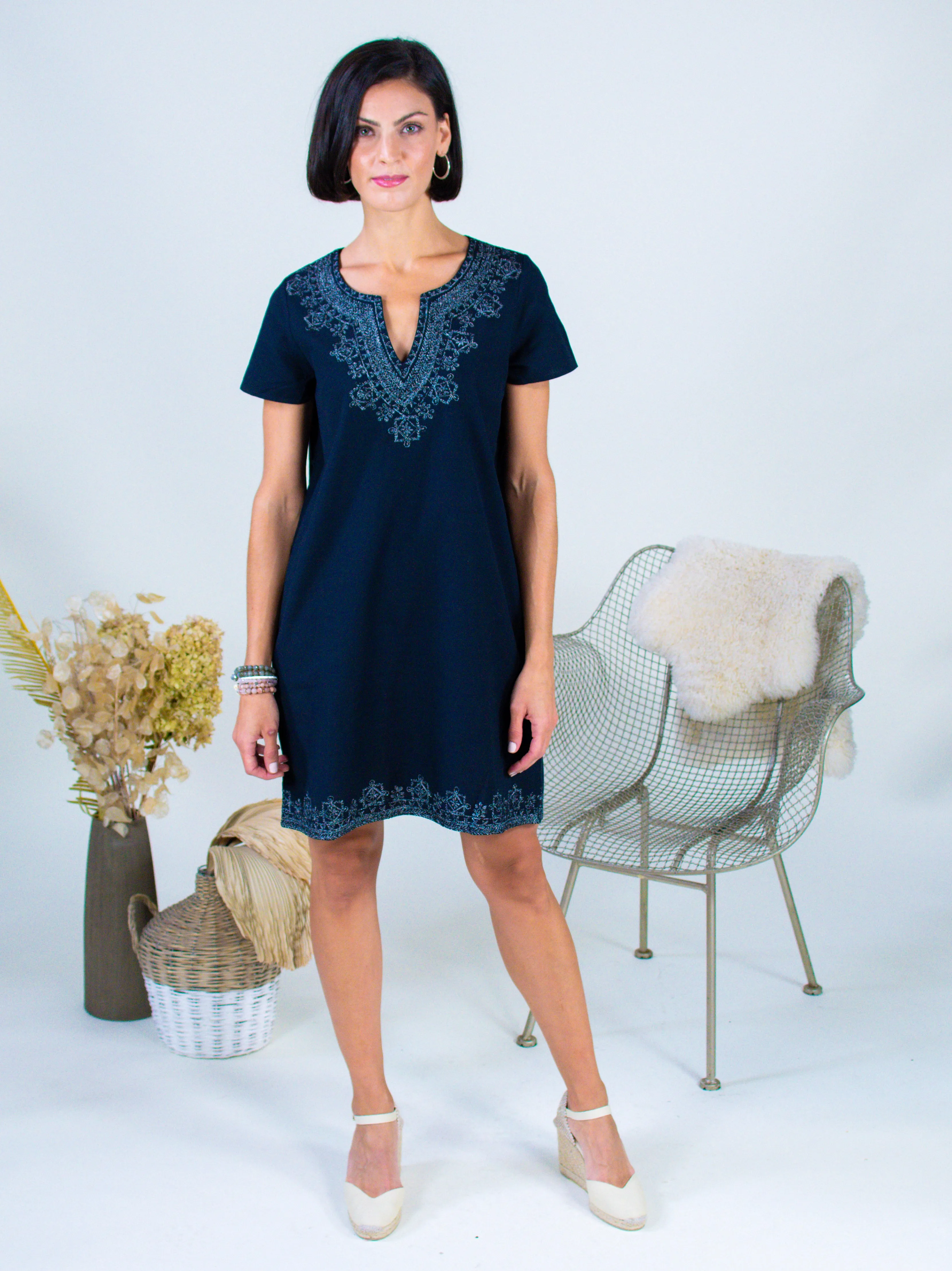 Midnight Manhattan Shift Dress