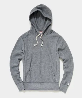 Midweight Popover Hoodie Sweatshirt in Salt and Pepper